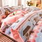 1pc Snowflake Fleece Duvet Cover Thick Warm Milk-fleece Quilt Cover for Winter Kids Full Heart Flower Elk Print Drop Shipping